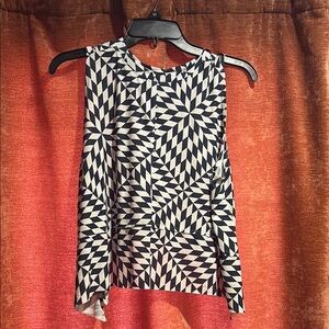 FP Movement by Free People Black and White Geometric Tank Top